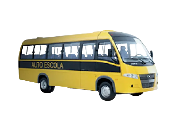Yellow training bus from the school fleet